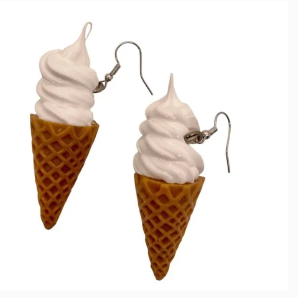 ββ¨ FREE Ice Cream Snack Treat Cone Boho Deco Food Earrings